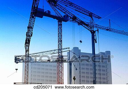 Construction cranes. Bologna. Italy View Large Photo Image Stock Image - Construction cranes. Bologna. Italy. Fotosearch
