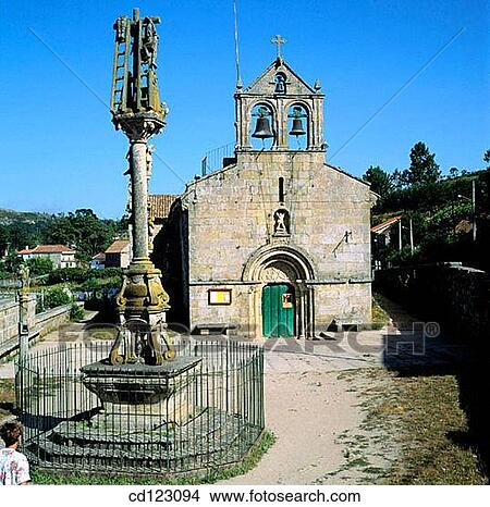 Cruceiro (S. XIX). Hio. Pontevedra province. Galicia. Spain View Large Photo Image Picture - Cruceiro (S. XIX). Hio. Pontevedra province. Galicia. Spain. Fotosearch