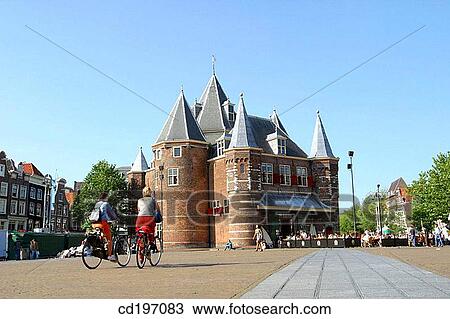 De Waag on Nieuwmarkt. Amsterdam. Holland View Large Photo Image Stock Image - De Waag on Nieuwmarkt. Amsterdam. Holland. Fotosearch