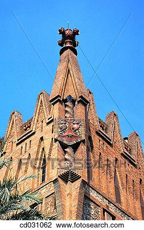 Decoration on the corner of the? Col. legi de les Teresianes?, religious school (Gaud?, 1888-1890). Barcelona. Spain View Large Photo Image Stock Image - Decoration on the corner of the? Col. legi de les Teresianes?, religious school (Gaud?, 1888-1890). Barcelona. Spain. Fotosearch