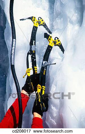 Detail of ice climbing View Large Photo Image Stock Photo - Detail of ice climbing. Fotosearch