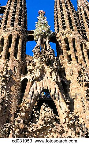 Detail of the? Birthday facade? of the Sagrada Familia, Church of the Holy Family (Gaud?, 1883-... ). Barcelona. Spain View Large Photo Image Stock Image - Detail of the? Birthday facade? of the Sagrada Familia, Church of the Holy Family (Gaud?, 1883-... ). Barcelona. Spain. Fotosearch