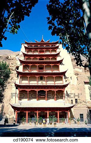 Picture - Dunghuang Grottoes. Gansu Province. China. Fotosearch