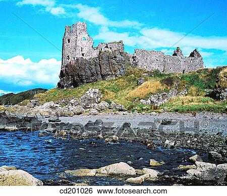 Stock Photograph - Dunure Castle. South Ayrshire. Scotland. Fotosearch