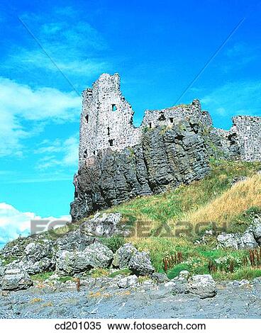 Dunure Castle. South Ayrshire. Scotland View Large Photo Image Stock Photography - Dunure Castle. South Ayrshire. Scotland. Fotosearch