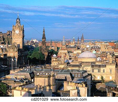 Edinburgh, the City Centre from Calton Hill. Scotland View Large Photo Image Stock Photo - Edinburgh, the City Centre from Calton Hill. Scotland. Fotosearch