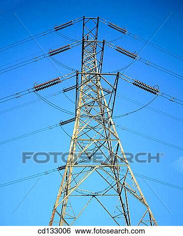 Electricity Pylon View Large Photo Image Stock Photograph - Electricity Pylon. Fotosearch