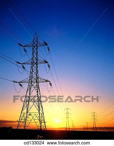 Electricity pylons. Scotland View Large Photo Image Picture - Electricity pylons. Scotland. Fotosearch