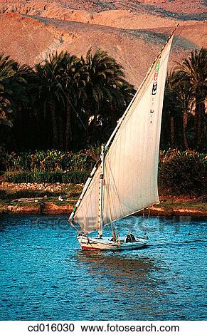 Felucca on Nile River. Aswan. Egypt View Large Photo Image Stock Image - Felucca on Nile River. Aswan. Egypt. Fotosearch