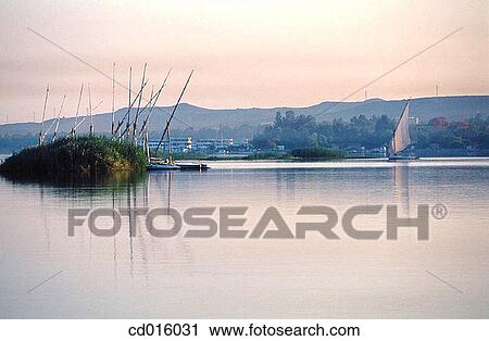 Felucca on Nile River. Aswan. Egypt View Large Photo Image Stock Image - Felucca on Nile River. Aswan. Egypt. Fotosearch