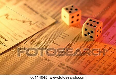 Financial page and dice View Large Photo Image Stock Photography - Financial page and dice. Fotosearch