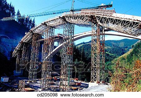 Freeway bridge construction. Soraluze. Basque Country. Spain View Large Photo Image Stock Photo - Freeway bridge construction. Soraluze. Basque Country. Spain. Fotosearch