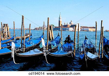 Gondolas in front of Piazzetta San Marco. San Giorgio Maggiore in background. Venice. Italy View Large Photo Image Picture - Gondolas in front of Piazzetta San Marco. San Giorgio Maggiore in background. Venice. Italy. Fotosearch