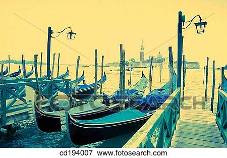 Gondolas in front of Piazzetta San Marco, San Giorgio Maggiore in background. Venice. Italy View Large Photo Image Stock Photo - Gondolas in front of Piazzetta San Marco, San Giorgio Maggiore in background. Venice. Italy. Fotosearch