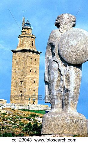 Hercules Tower. La Coru±a. Galicia. Spain View Large Photo Image Stock Image - Hercules Tower. La Coru±a. Galicia. Spain. Fotosearch