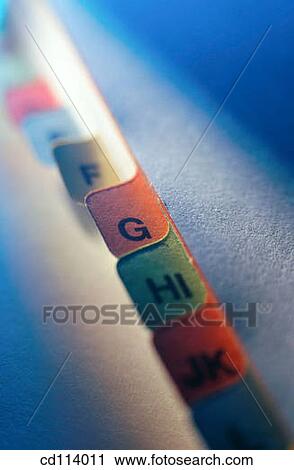 Stock Image - Index dividers. Fotosearch