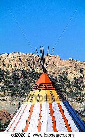 Stock Image - Indian teepee. New Mexico. USA. Fotosearch