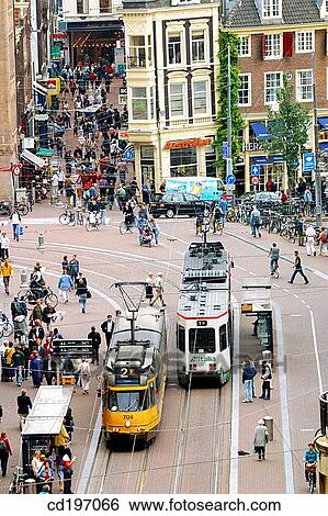 Koningsplein. Amsterdam. Holland View Large Photo Image Stock Photograph - Koningsplein. Amsterdam. Holland. Fotosearch