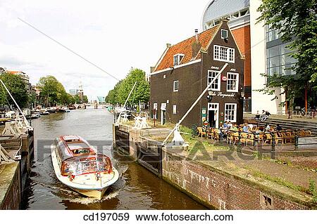 Lock on Oudeschans. Amsterdam. Holland View Large Photo Image Stock Photo - Lock on Oudeschans. Amsterdam. Holland. Fotosearch