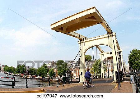 Magere Bridge. Amsterdam. Holland View Large Photo Image Stock Photo - Magere Bridge. Amsterdam. Holland. Fotosearch