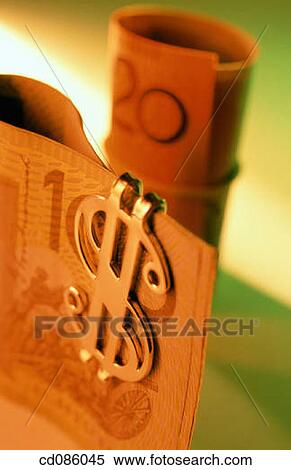 Stock Photography - Money clip and notes. Fotosearch