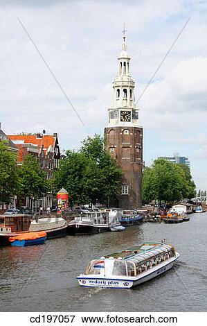 Montelbaanstoren. Amsterdam. Holland View Large Photo Image Stock Photo - Montelbaanstoren. Amsterdam. Holland. Fotosearch