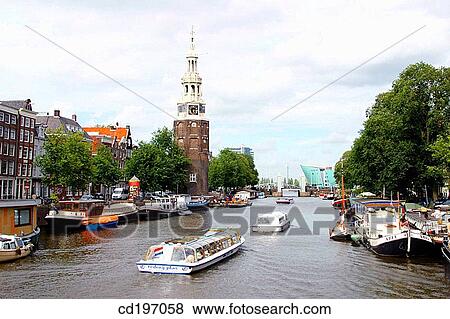Montelbaanstoren. Amsterdam. Holland View Large Photo Image Stock Photo - Montelbaanstoren. Amsterdam. Holland. Fotosearch