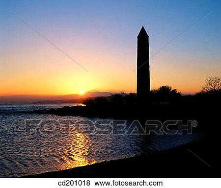 Stock Photo - Monument to the Battle of Largs (1263). North Ayrshire. Scotland. Fotosearch