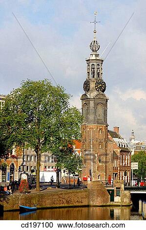 Munttoren (Mint Tower). Amsterdam. Holland View Large Photo Image Stock Image - Munttoren (Mint Tower). Amsterdam. Holland. Fotosearch