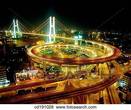 Nanpu bridge over the Huangpu river, Shanghai. China View Large Photo Image Stock Photo - Nanpu bridge over the Huangpu river, Shanghai. China. Fotosearch