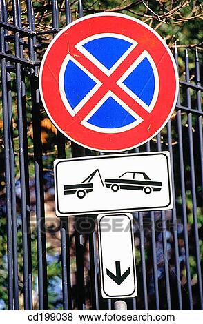 No parking anytime, tow away View Large Photo Image Stock Photo - No parking anytime, tow away. Fotosearch