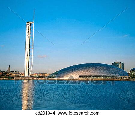 Observation Tower and Science Pavilion. Glasgow. Scotland View Large Photo Image Picture - Observation Tower and Science Pavilion. Glasgow. Scotland. Fotosearch