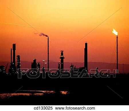 Oil refinery at dusk. Scotland View Large Photo Image Stock Photography - Oil refinery at dusk. Scotland. Fotosearch