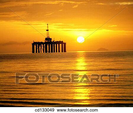 Oil rig at sunrise. Fife. Scotland View Large Photo Image Stock Photo - Oil rig at sunrise. Fife. Scotland. Fotosearch