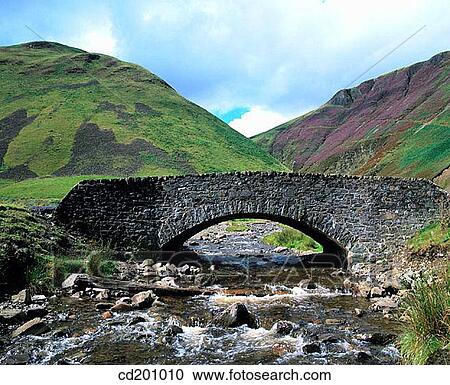 Stock Image - Old bridge near Moffat. Dunfries and Galloway. Scotland. Fotosearch