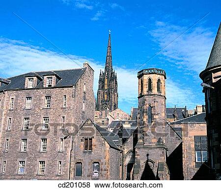 Old Town. Edinburgh. Scotland View Large Photo Image Stock Photo - Old Town. Edinburgh. Scotland. Fotosearch