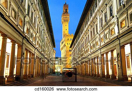 Palazzo Vecchio seen down Piazza degli Uffizi. Florence. Italy View Large Photo Image Stock Photograph - Palazzo Vecchio seen down Piazza degli Uffizi. Florence. Italy. Fotosearch