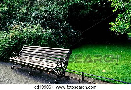 Stock Photo - Park bench. Fotosearch