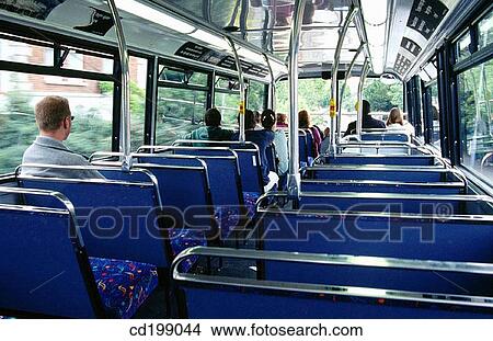 Passengers on bus, Dublin View Large Photo Image Picture - Passengers on bus, Dublin. Fotosearch