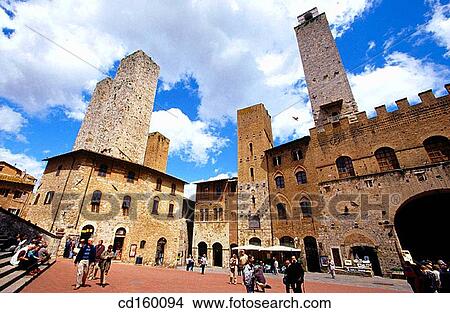 Piazza del Duomo. San Gimignano. Tuscany. Italy View Large Photo Image Picture - Piazza del Duomo. San Gimignano. Tuscany. Italy. Fotosearch