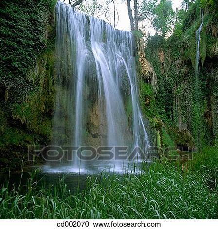 Stock Image - Piedra River. Monasterio de Piedra. Zaragoza province. Spain. Fotosearch
