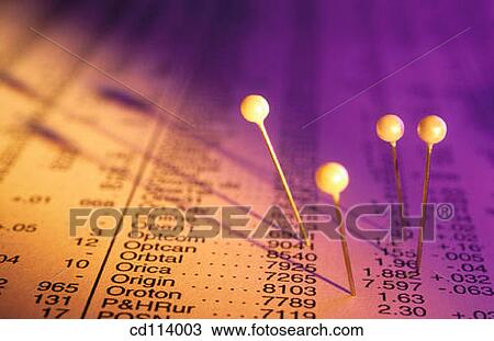 Pins and financial page View Large Photo Image Stock Image - Pins and financial page. Fotosearch