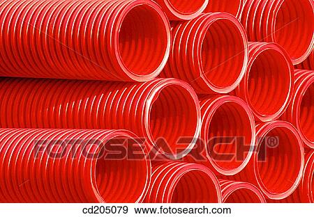 Plastic tubes for the covering of underground electric and telephone lines View Large Photo Image Stock Photo - Plastic tubes for the covering of underground electric and telephone lines. Fotosearch
