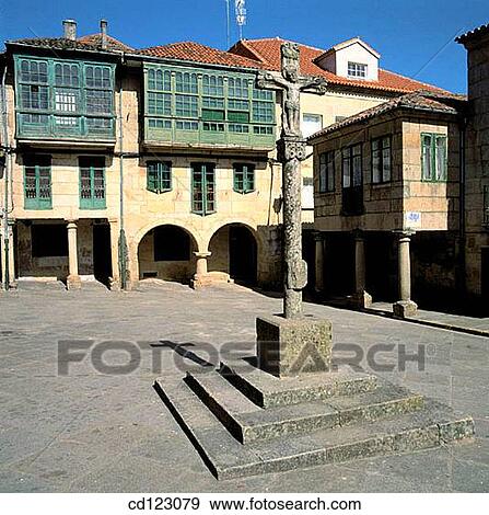 Plaza de la Le±a. Pontevedra. Galicia. Spain View Large Photo Image Stock Photo - Plaza de la Le±a. Pontevedra. Galicia. Spain. Fotosearch