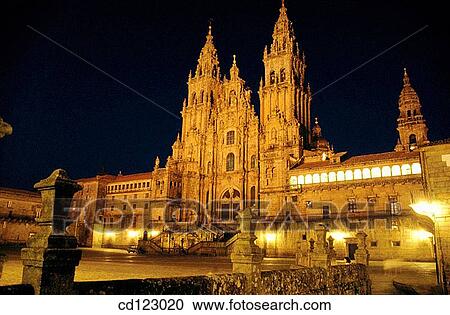 Plaza del Obradoiro and Cathedral. Santiago de Compostela. Galicia. Spain View Large Photo Image Stock Image - Plaza del Obradoiro and Cathedral. Santiago de Compostela. Galicia. Spain. Fotosearch