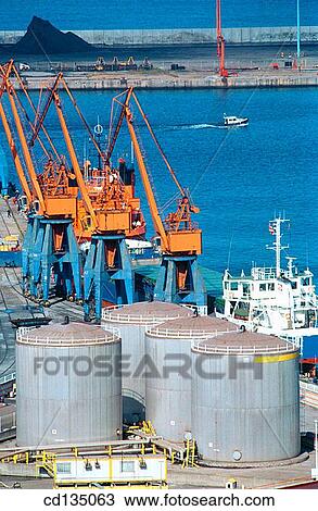 Port of El Musel. Gijon. Asturias. Spain View Large Photo Image Stock Image - Port of El Musel. Gijon. Asturias. Spain. Fotosearch