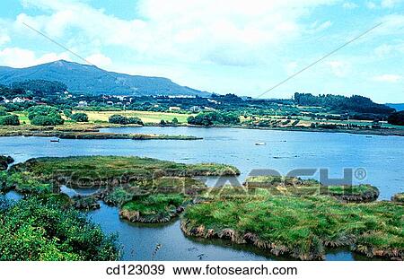 R? a (estuary) de Santa Mar? a de Ortigueira. Ortigueira. La Coru±a province. Galicia. Spain View Large Photo Image Stock Photo - R? a (estuary) de Santa Mar? a de Ortigueira. Ortigueira. La Coru±a province. Galicia. Spain. Fotosearch