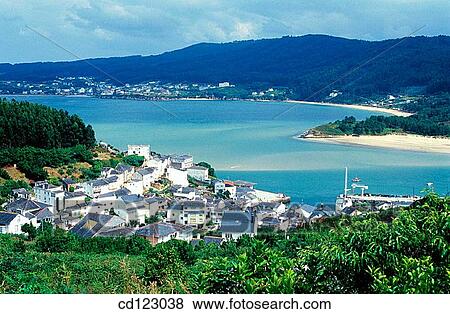 Stock Photo - R? a (estuary) del Barqueiro. Vicedo. La Coru±a province. Galicia. Spain. Fotosearch
