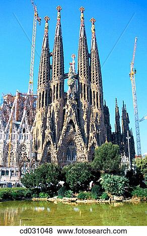 Stock Photo - Sagrada Familia, Church of the Holy Family (Gaud?, 1883-... ). Barcelona. Spain. Fotosearch