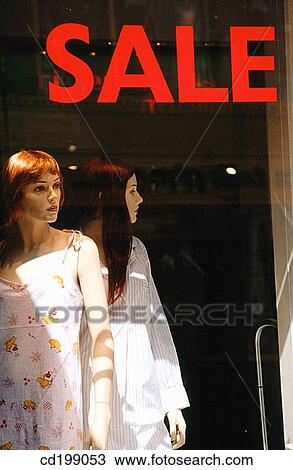 ? Sale? sign beside dummies in shop window View Large Photo Image Stock Image - ? Sale? sign beside dummies in shop window. Fotosearch